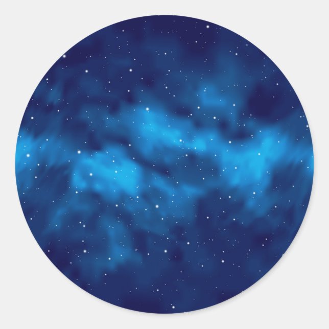 Weltraummuster Runder Aufkleber (Vorderseite)