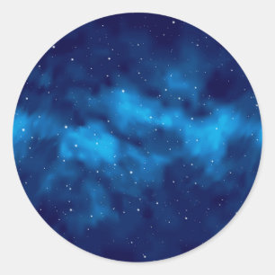 Weltraummuster Runder Aufkleber