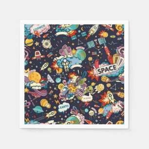 Weltraummuster Serviette