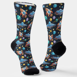 Weltraummuster Socken