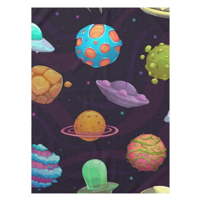 Weltraummuster Tischdecke (Vorderseite)