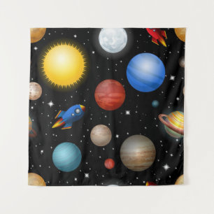 Weltraummuster Wandteppich