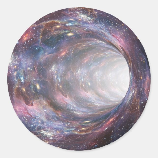 Weltraumnebel - optische Illusion Runder Aufkleber (Vorderseite)