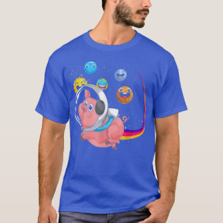 WeltraumNiedliche Planeten Farm Animal Lover Scien T-Shirt