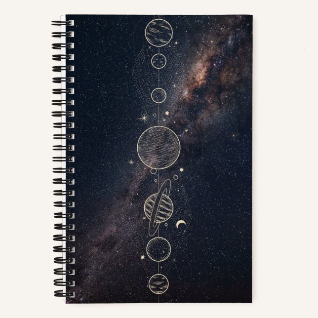 Weltraumplanet| SpiralNotebook Notizbuch (Vorderseite)