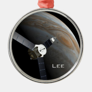 Weltraumplanet und -sonde ornament aus metall