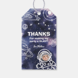 Weltraumplaneten Astronauten 1. Geburtstag Junge Geschenkanhänger
