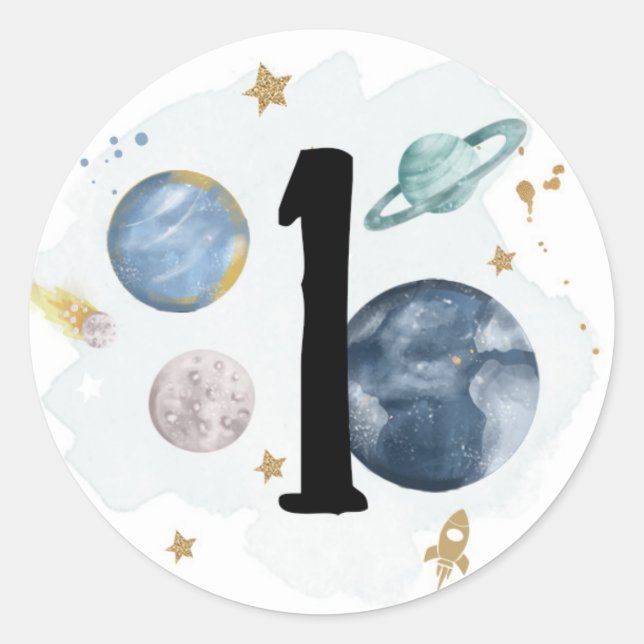 Weltraumplaneten Galaxy Gefallen für Geschenk Cupc Runder Aufkleber (Vorderseite)