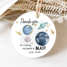 Weltraumplaneten Gefallen Danke Junge Geschenkanhänger