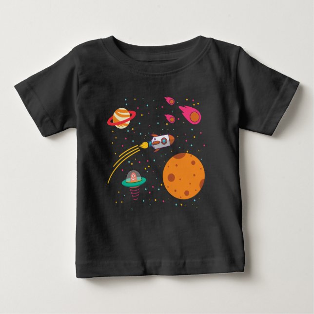 Weltraumplaneten Kleinkind-T - Shirt (Vorderseite)