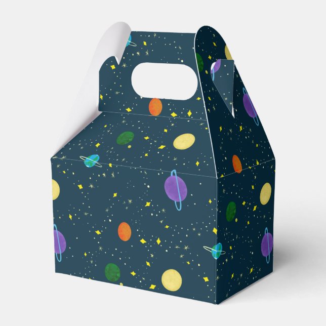 Weltraumplaneten & Sterne in der unbekannten Galax Geschenkschachtel (Vorderseite)