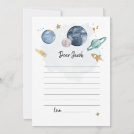 Weltraumplanets Boy Birthday Time Kapselkarte Karte