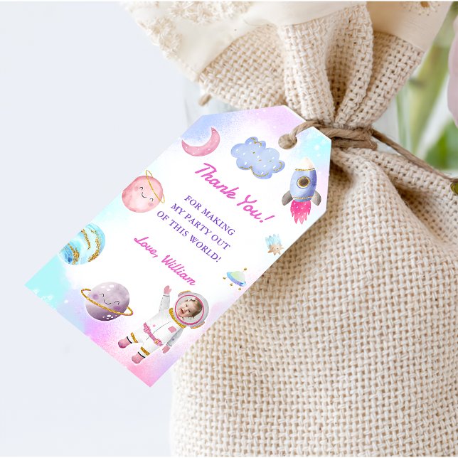 Weltraumplanets-Raketenschiff Vielen Dank für Ihr  Geschenkanhänger (Von Creator hochgeladen)