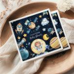 Weltraumplanets Rocket Navy Blue Baby Dusche Serviette<br><div class="desc">Entspannen Sie mit unserem Space Outer Baby Shower Navy Napkins, der Touch für ein Fest, das aus dieser Welt kommt! Diese himmlischen Servietten sind stilvoll und praxisnah und machen sie zu einer wichtigen Ergänzung zu Ihrem weltrauminspiriert Event. Features: Kosmisches Design: Navy-blue Hintergrund mit funkelnden Sternen, Planeten und Akzenten von Raketenschiffen,...</div>