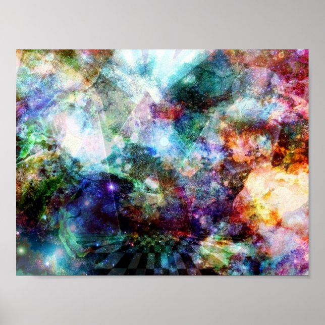 Weltraumpyramiden Poster (Vorne)