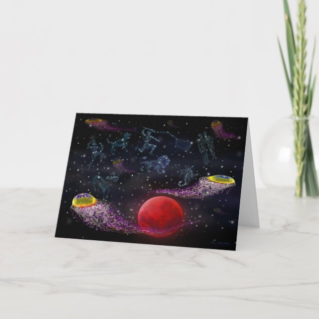 Weltraumquallententakel Karte (Vorderseite)