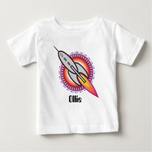 Weltraumrakete bis ins Unendliche und darüber hina Baby T-shirt