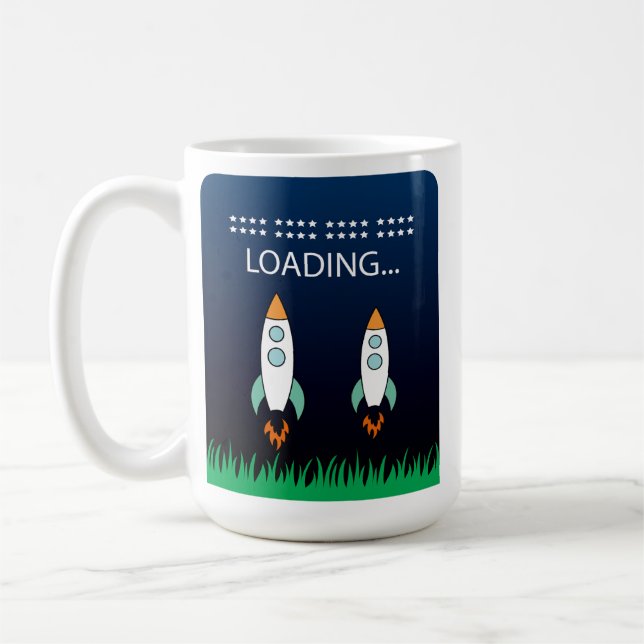 Weltraumrakete Kaffeetasse (Links)