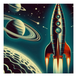 Weltraumrakete Poster
