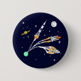 Weltraumraketen Button
