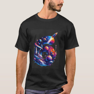 Weltraumraketenplanet Kind 6. Geburtstagsparty 6 Y T-Shirt