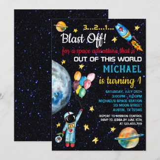 Weltraumraketenrakete Einladung