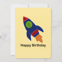 🚀 Weltraumraketenschiff zum Geburtstag glücklich Einladung