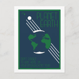 Weltraumreisekarte - Erde Postkarte