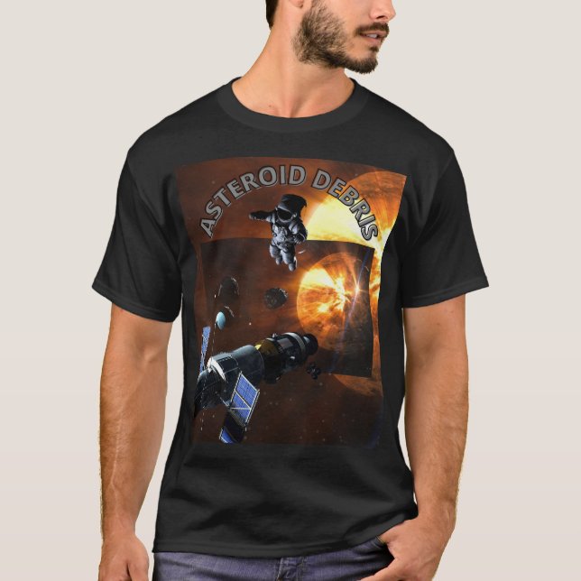 Weltraumreisende und Asteroidenabfälle T-Shirt (Vorderseite)