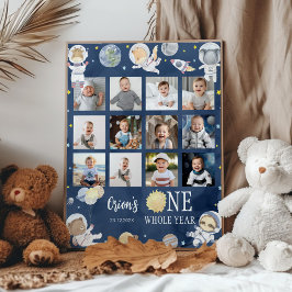 Weltraumsafari Geburtstag Foto Meilenstein Poster