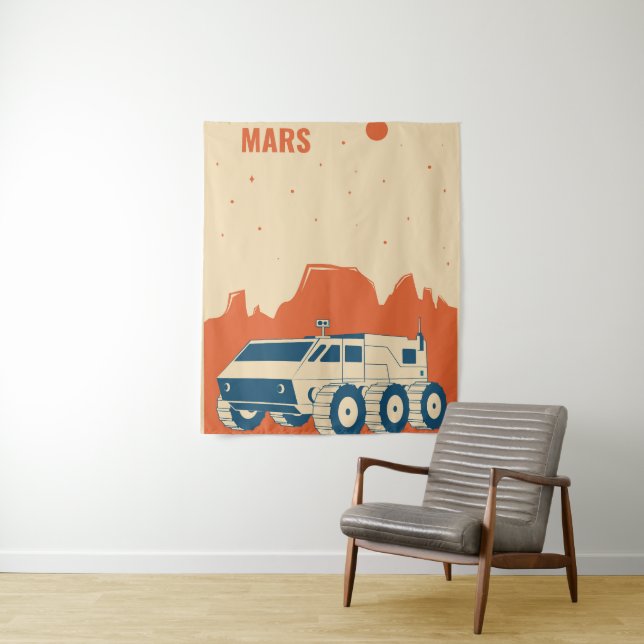 Weltraumsatellit Wandteppich (Beispiel)
