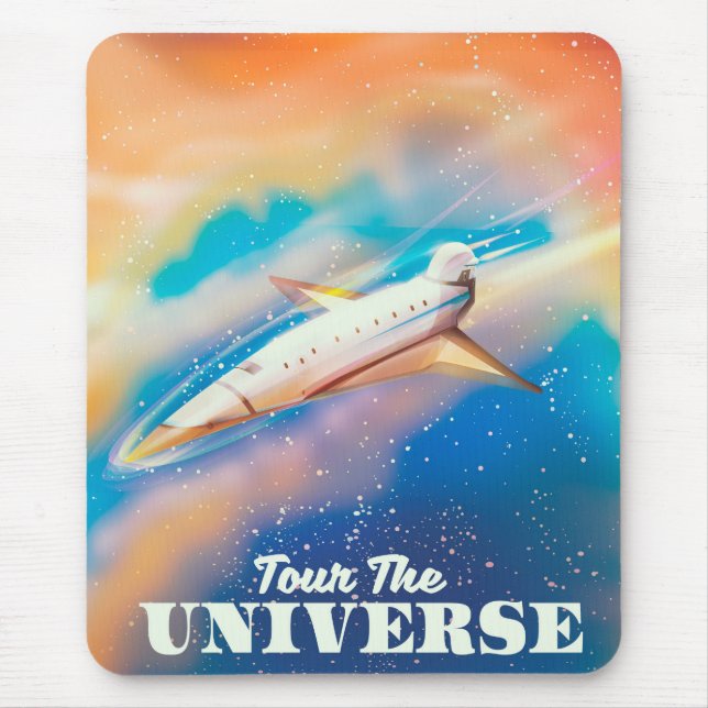 Weltraumschiff Tour Mousepad (Vorne)