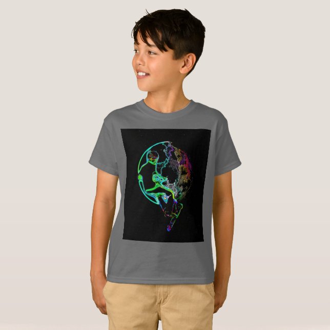 Weltraumschootting - Fliegender Scooter T-Shirt (Vorne ganz)