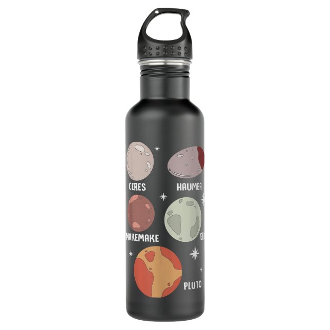 Weltraumsolarsystem Zwergplaneten für Kinder Edelstahlflasche (Vorderseite)