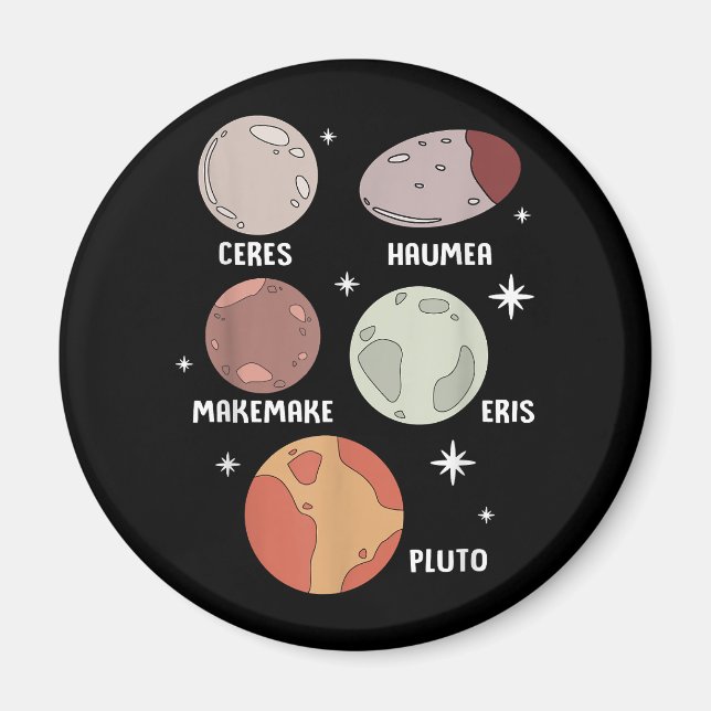 Weltraumsolarsystem Zwergplaneten für Kinder Magnet (Vorne)
