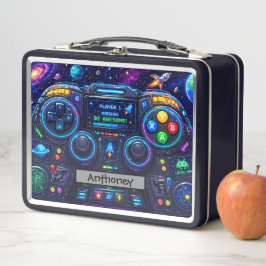 Weltraumspiel-Controller Galaxie-Kontrollfeld Metall Brotdose