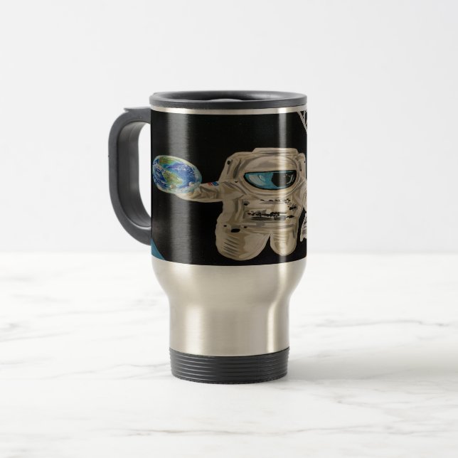 Weltraumspiele Reisebecher (Vorderseite Links)