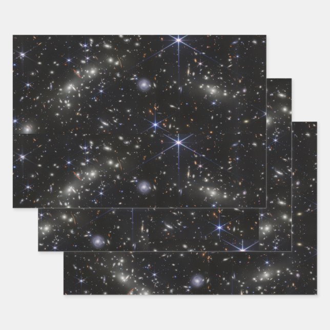 Weltraumstars Galaxien Sonnensystem Geschenkpapier Set (Set)