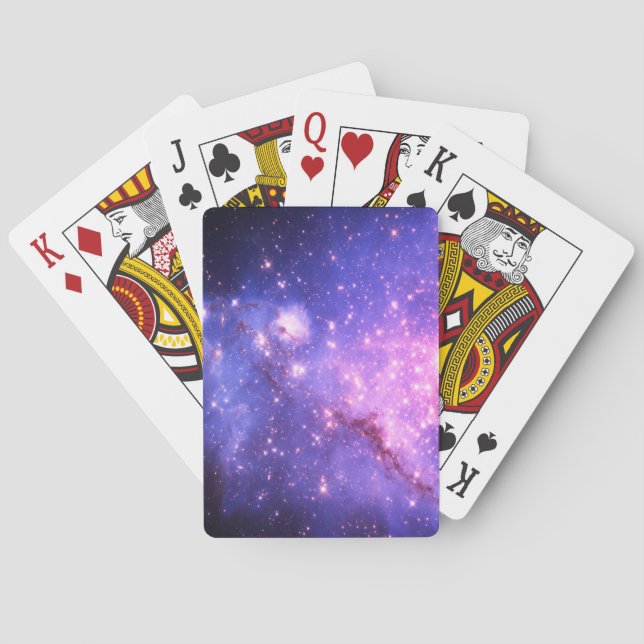 Weltraumstars Universum Lila  Spielkarten (Rückseite)