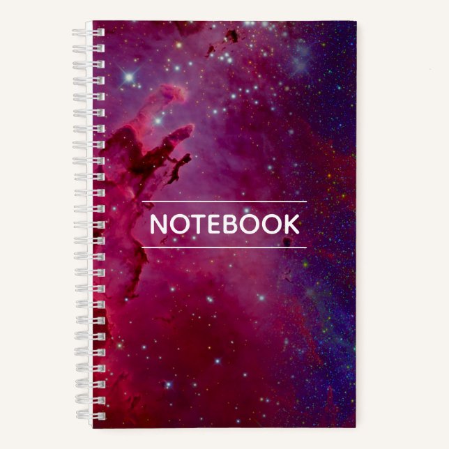 Weltraumstaub Cosmic Colorful Spiralnotebook Notizbuch (Vorderseite)