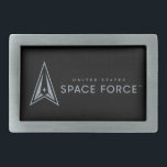 Weltraumstreitkräfte der Vereinten Staaten Rechteckige Gürtelschnalle<br><div class="desc">Die United Staaten Space Force ist die Abteilung für Raumfahrt der US Air Force. Shop offiziell lizenzierte US Space Force Logo Produkte auf Zazzle! Personalisieren Sie das durch Hinzufügen Ihres Namens oder benutzerdefinierten Text!</div>