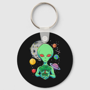 Weltraumtag Feier Kosmische Alien Baum des Lebens Schlüsselanhänger