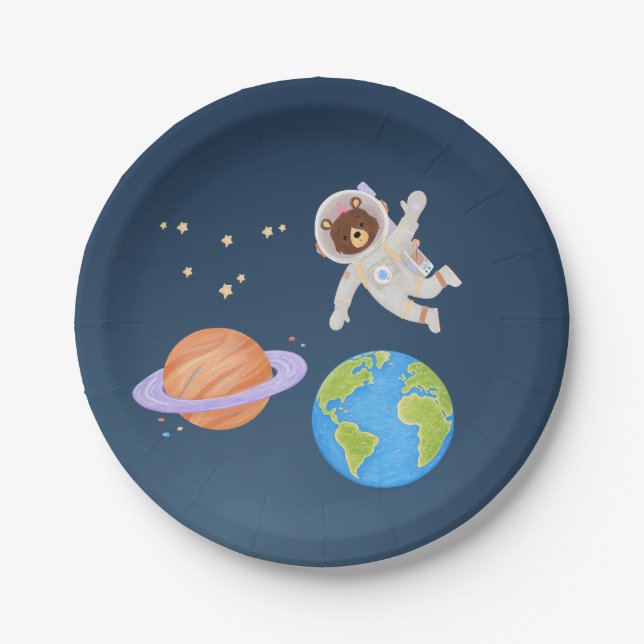 Weltraumteller 7" pappteller (Vorderseite)
