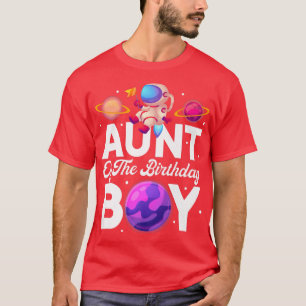 Weltraumthema Tante des Geburtstags des Astronaute T-Shirt