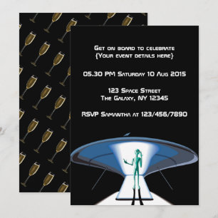 Weltraumthemen firmen/Erwachsenen-Party individuel Einladung