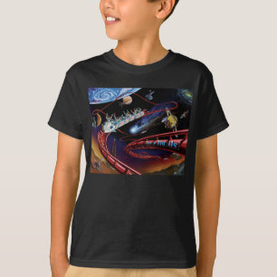 Weltraumthriller Kosmische Achterbahn Künstler Kon T-Shirt