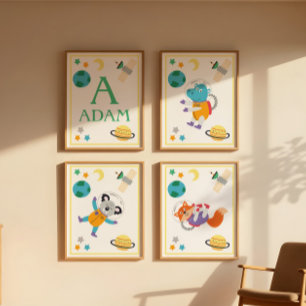 Weltraumtiere Art Print Koala Poster
