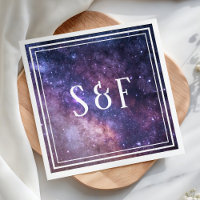 Weltraumuniversum Galaxie Hochzeitspapier