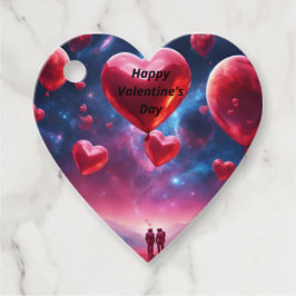 Weltraumvalentinstag Geschenkanhänger