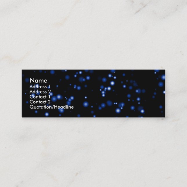 Weltraumwanderung Mini Visitenkarte (Vorderseite)